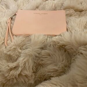Adrienne Vittadini Pink Clutch Wristlet With Phone Charging Bank